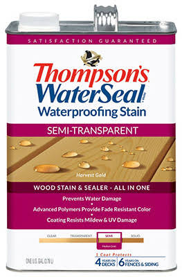 Thompson's Water Seal 042811-16 Semi Transparent Stain - Harvest Gold, 1gal