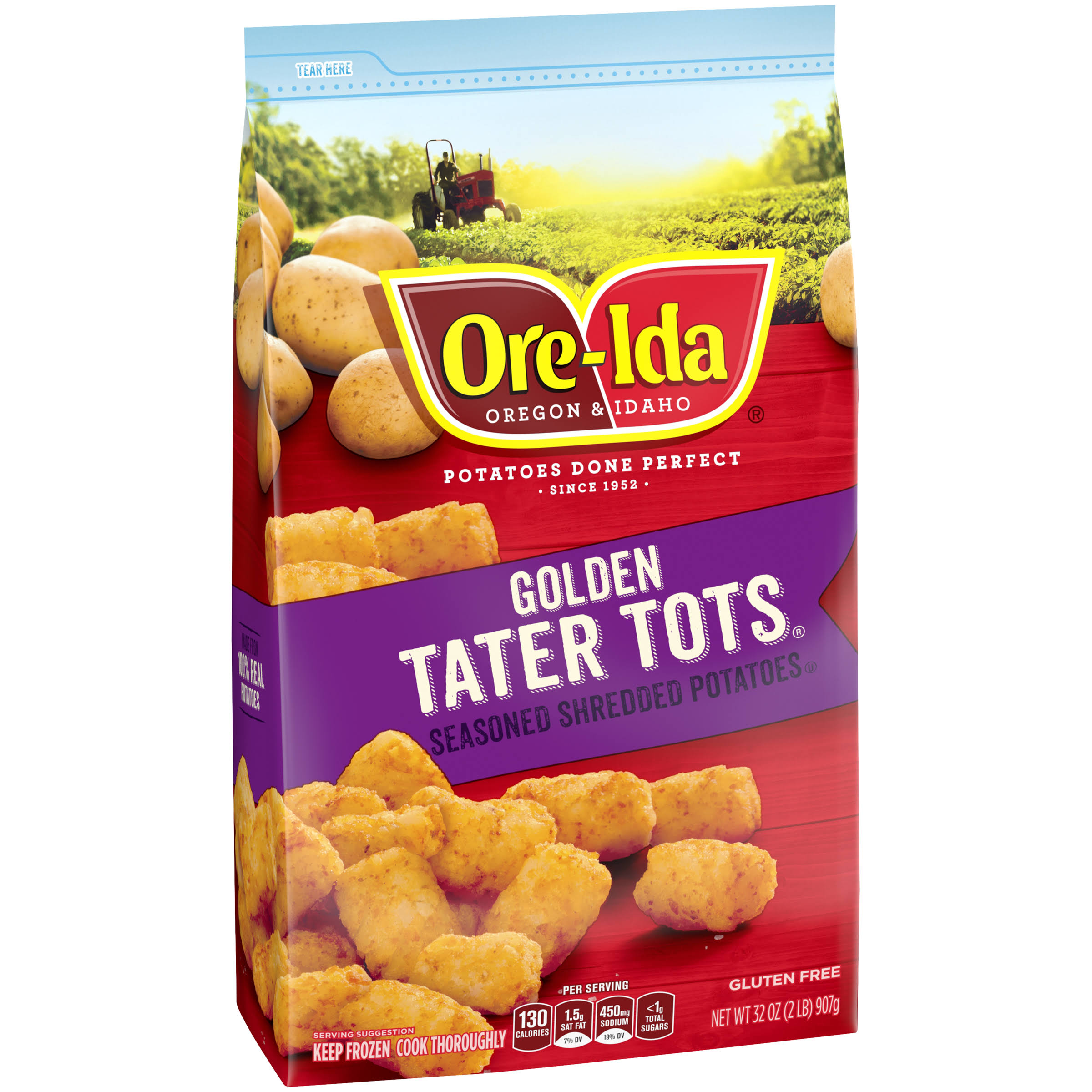 Ore Ida Tater Tots Seasoned Shredded Potatoes - 32oz