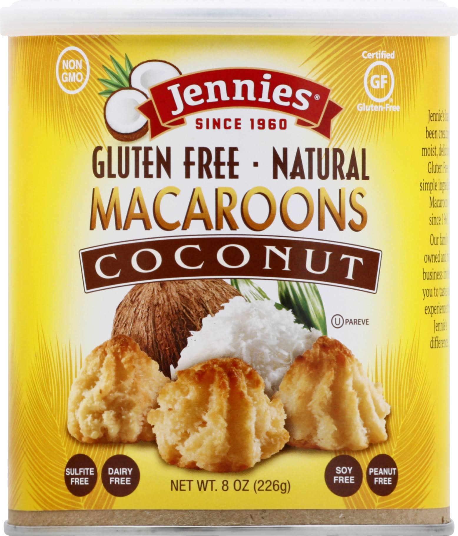 Jennies Gluten Bakery Coconut Macaroons - 226g