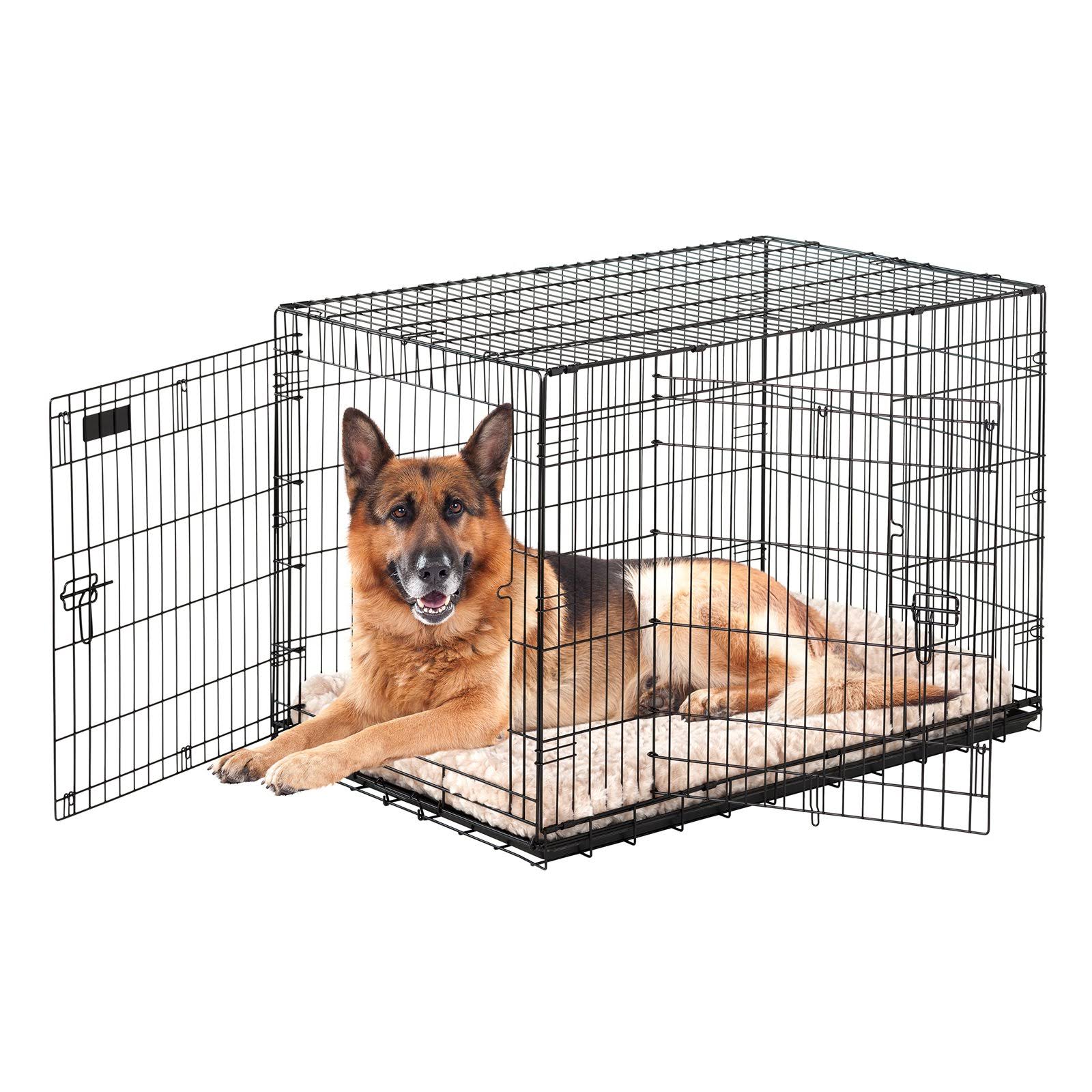 Precision Pet Double Door Dog Crate - Black, 36 x 23 x 26''