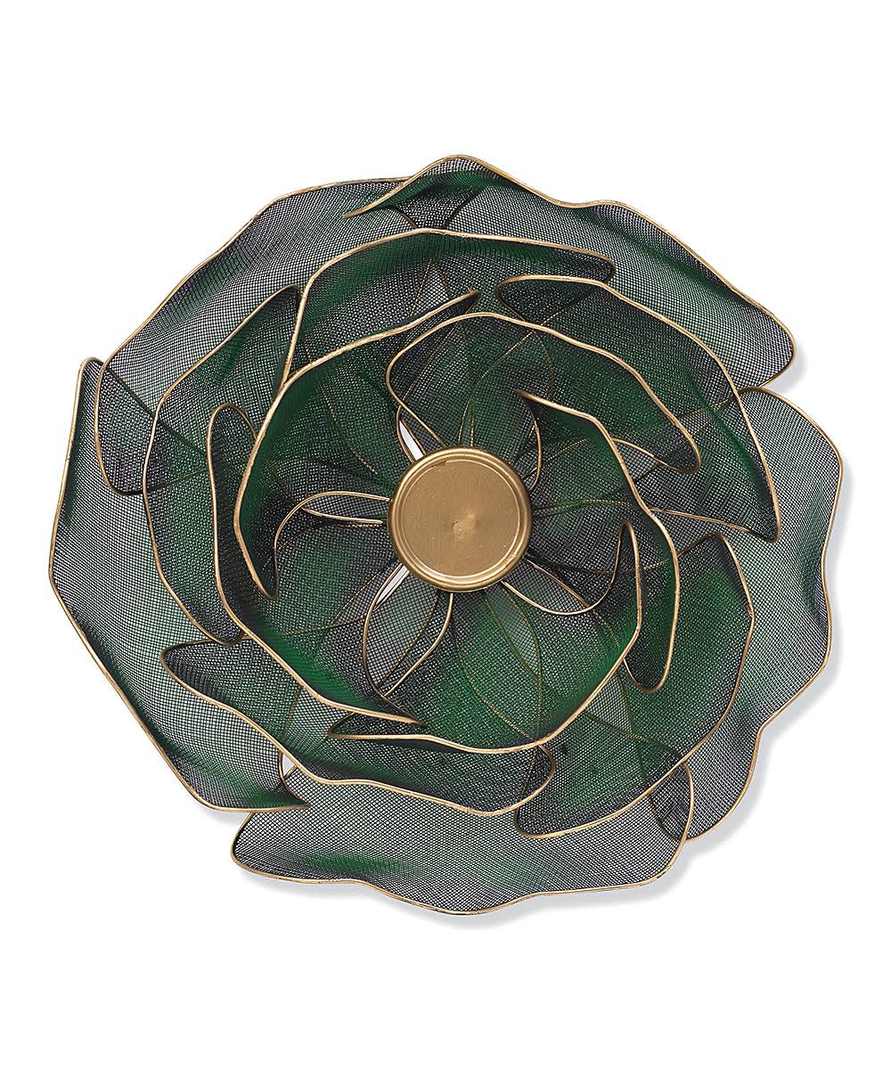 The Gerson Company Green & Gold Flower Décor One-Size