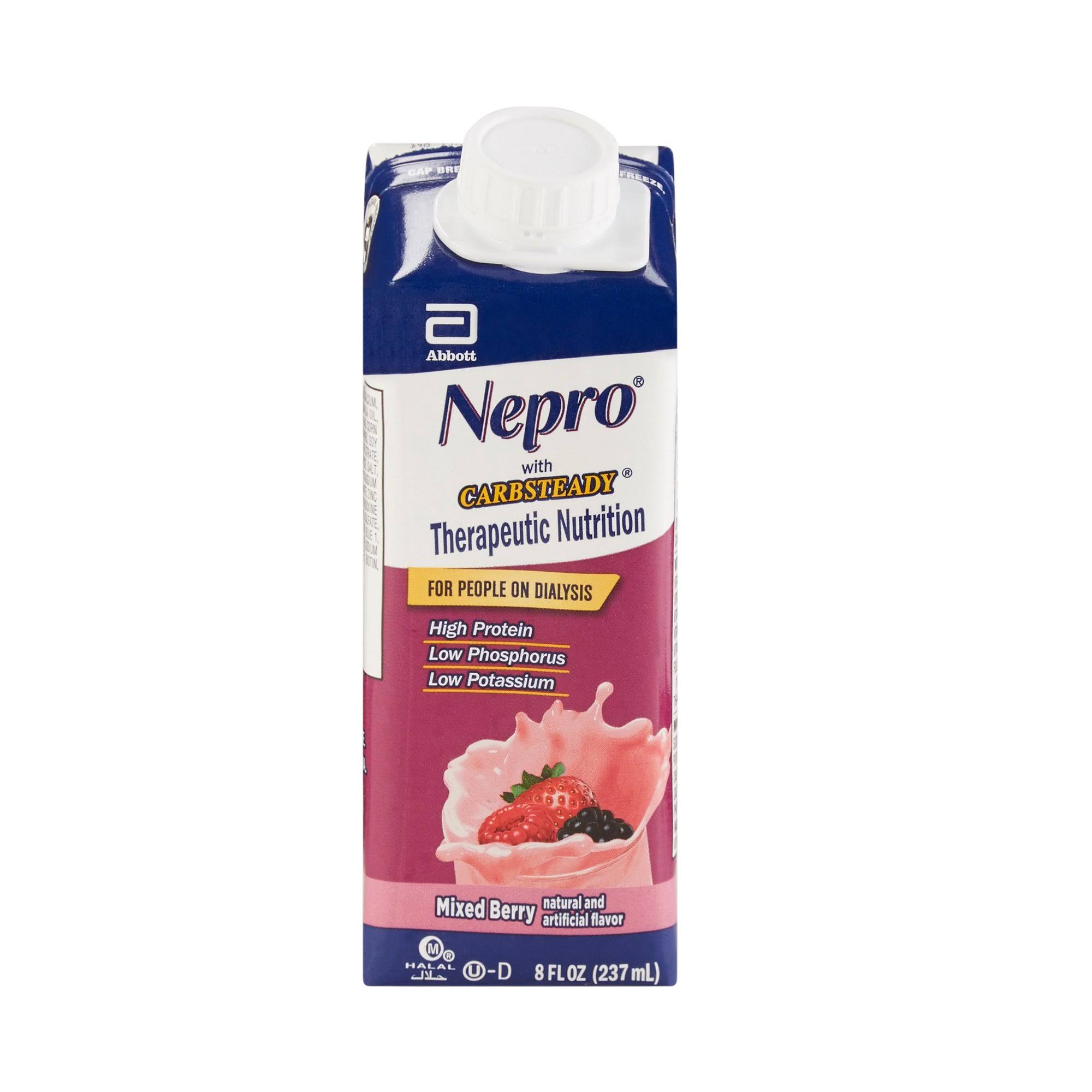 Nepro Therapeutic Nutrition Drink Shake Mixed Berry 8 oz