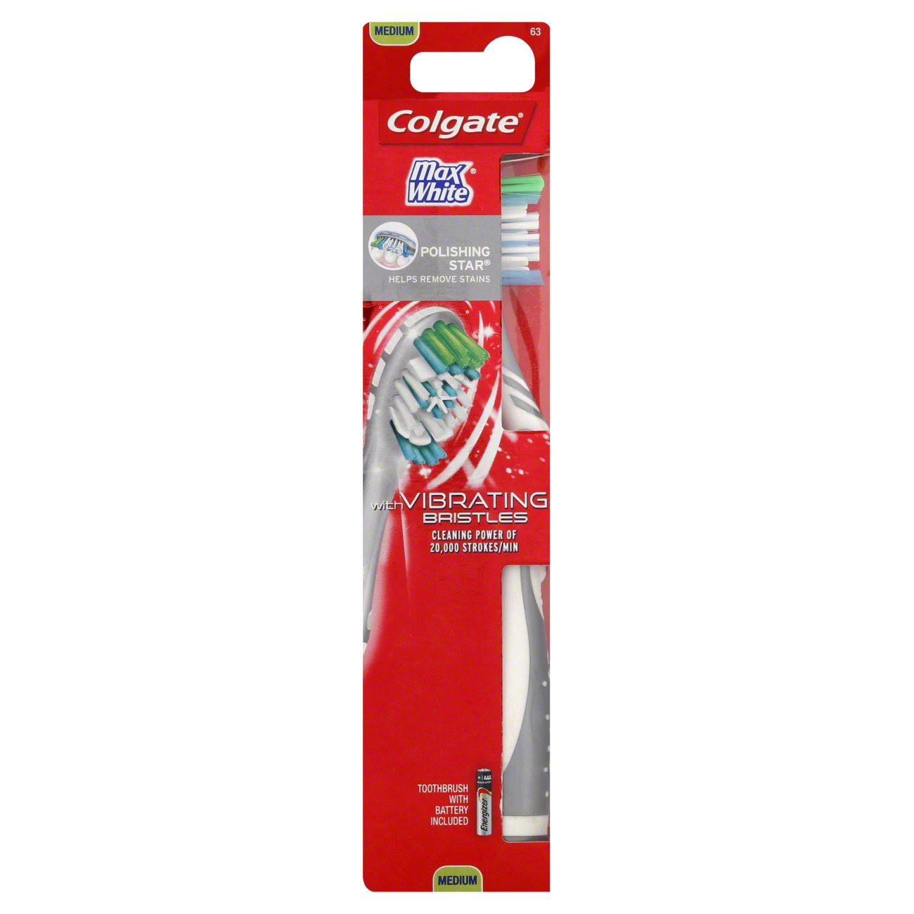 Colgate Max White Sonic Power Toothbrush, Powered, Medium 63