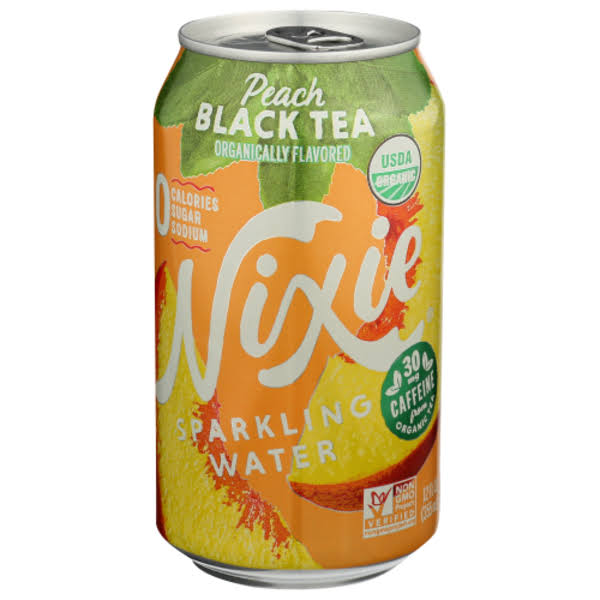 Nixie Sparkling Water, Peach Black Tea - 12 Fluid Ounces - Roots Market - Delivered by Mercato
