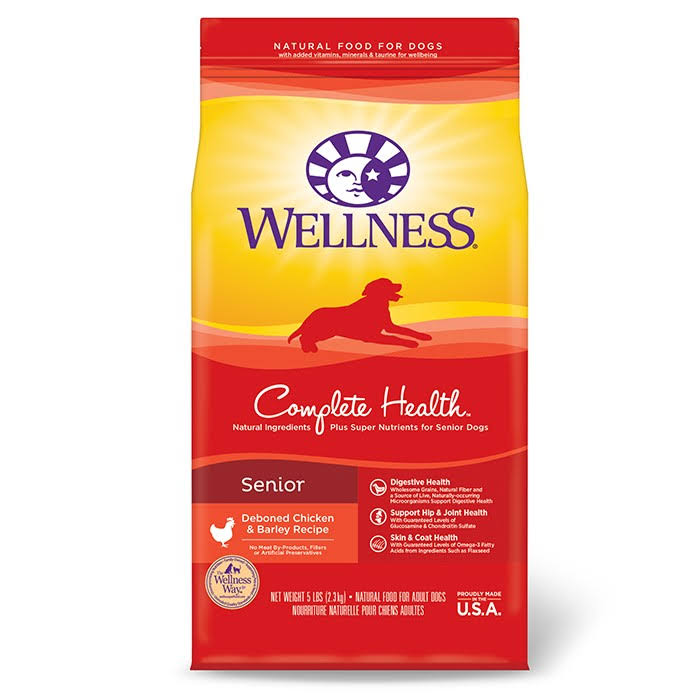 Wellness Complete Health Natural Dry Senior Dog Food - Chicken & Barley