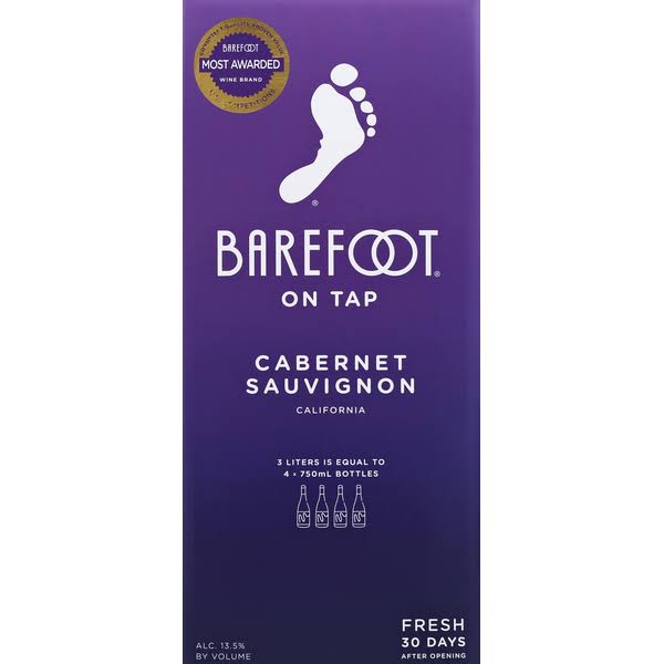 Barefoot On Tap Cabernet Sauvignon, California - 3 liters