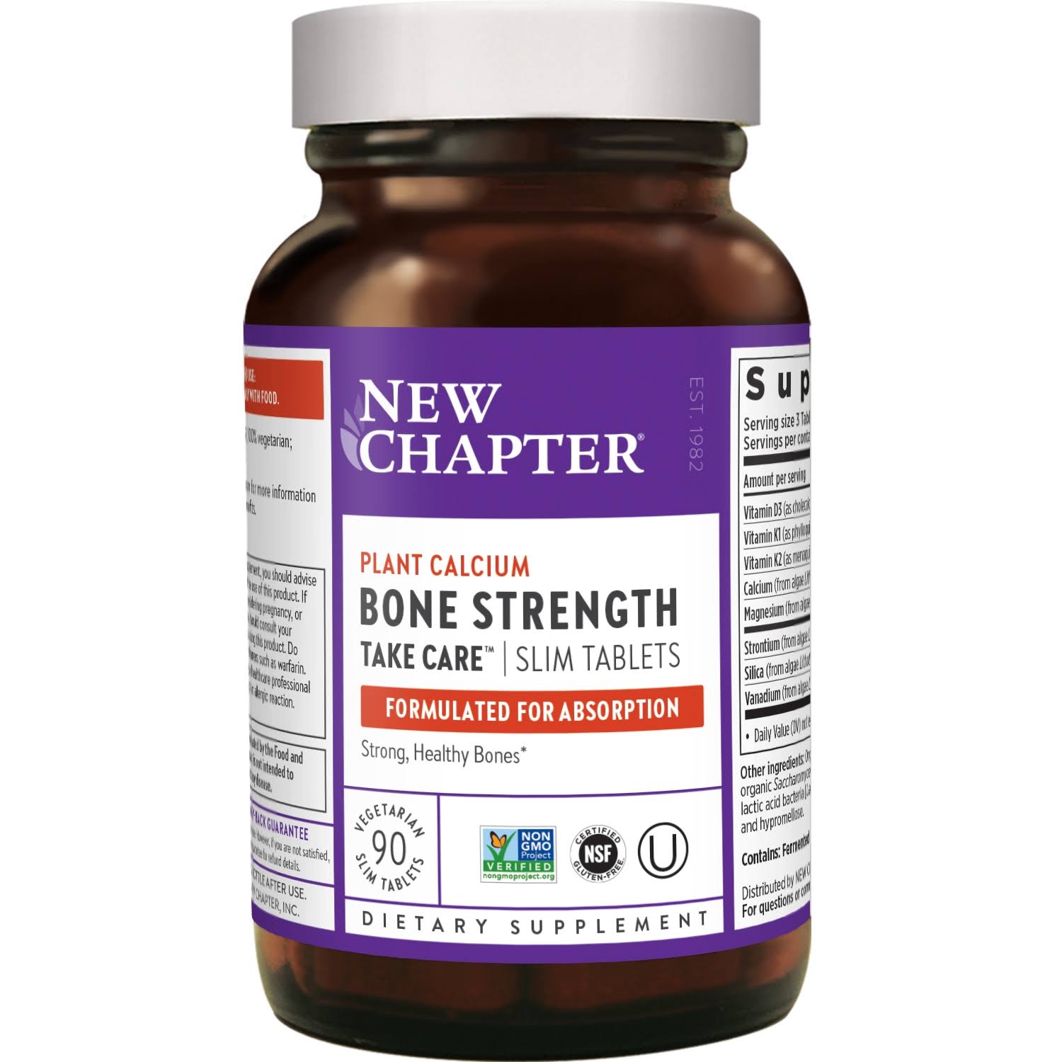 New Chapter Bone Strength Calcium Supplement - 90 Slim Tablets