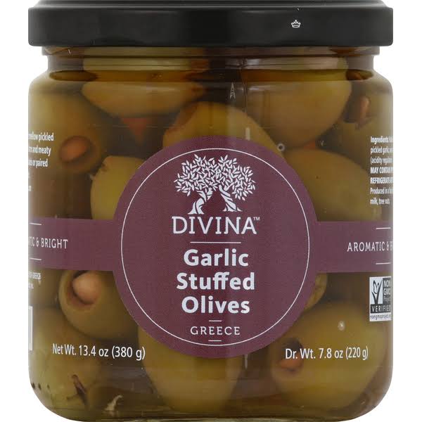 Divina Green Stuffed - with Garlic Olives, 7.8oz