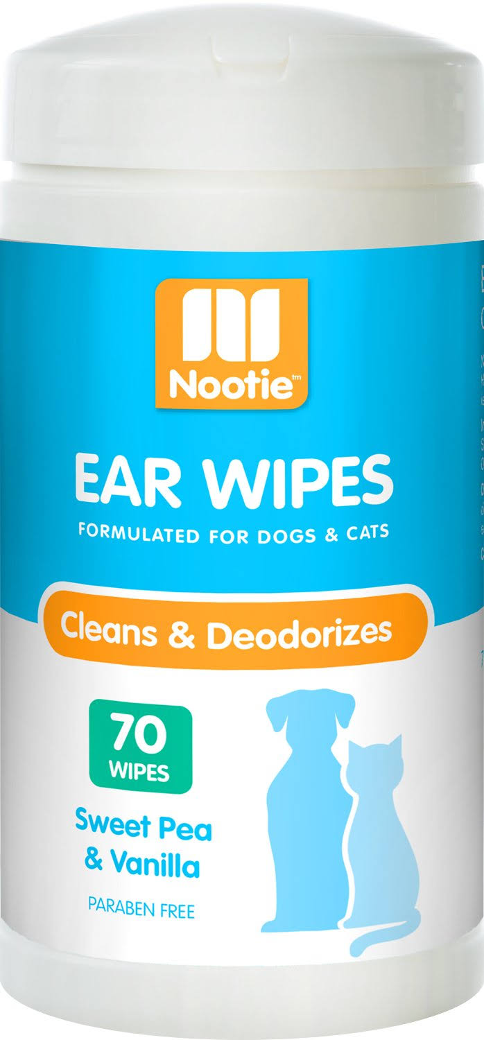 Nootie Sweet Pea and Vanilla Dog and Cat Ear Wipes - 70ct