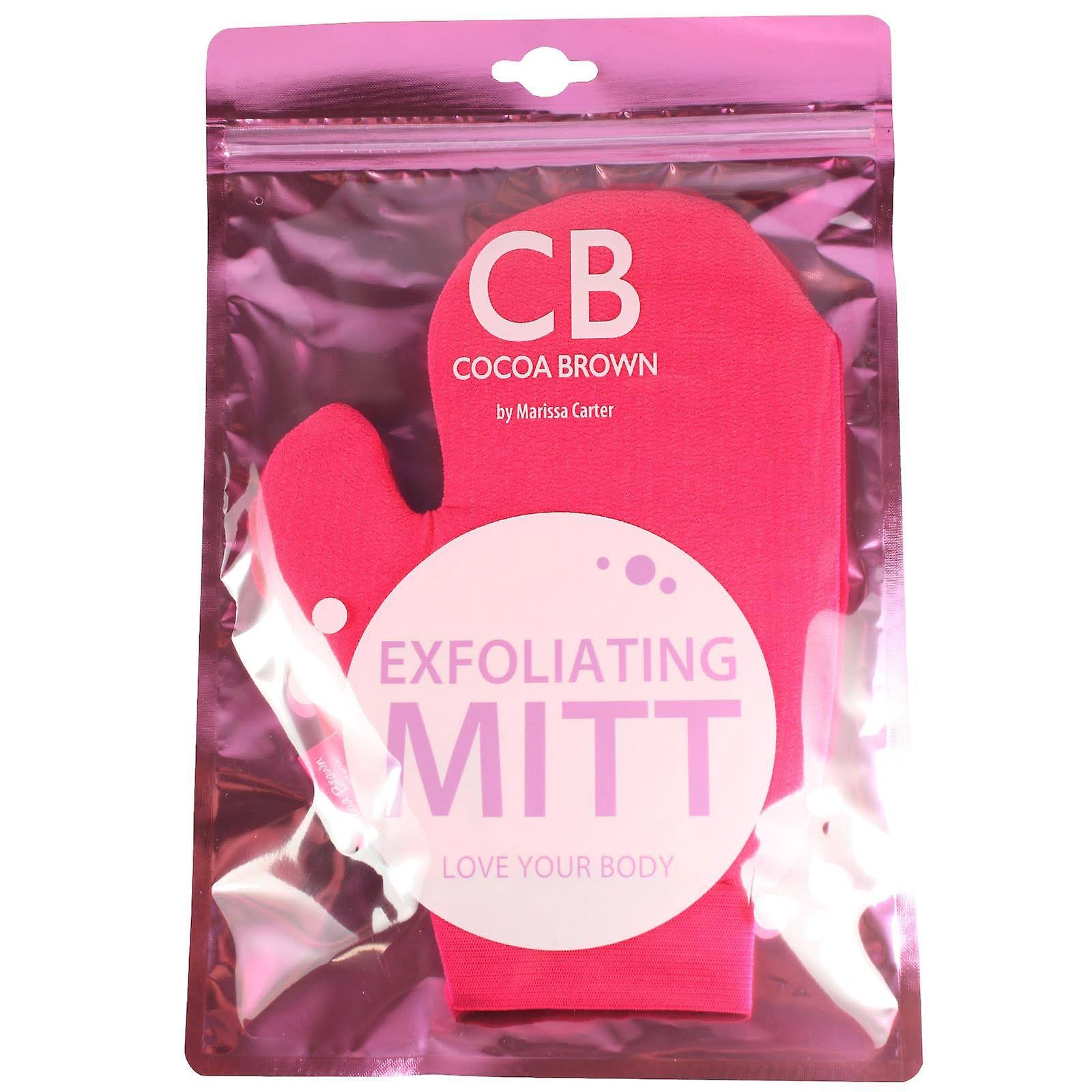 Cocoa Brown Double Sided Exfoliating Tanning Mitt Pink