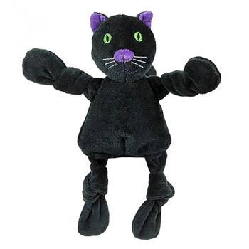 HuggleHounds Halloween Knottie Dog Toy - Black Cat - Small