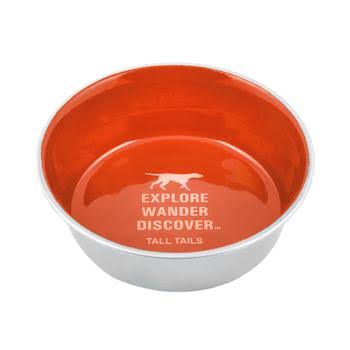Tall Tails Stainless Steel Dog Bowl - Orange - 3 Cup