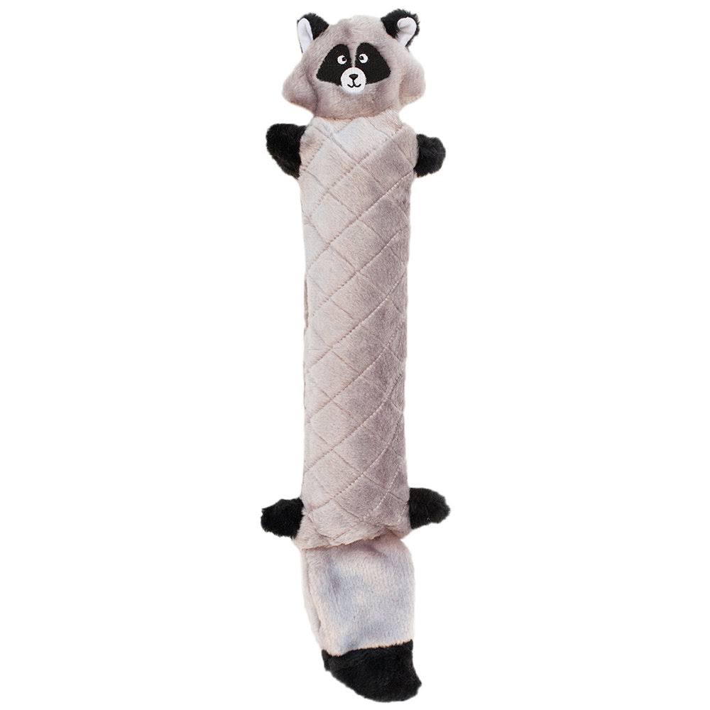 ZippyPaws Jigglerz Squeaky Plush No Stuffing Raccoon Dog Toy