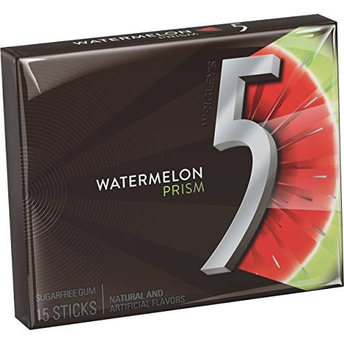 Wrigley's 5 Prism Gum - 15 Sticks, Watermelon