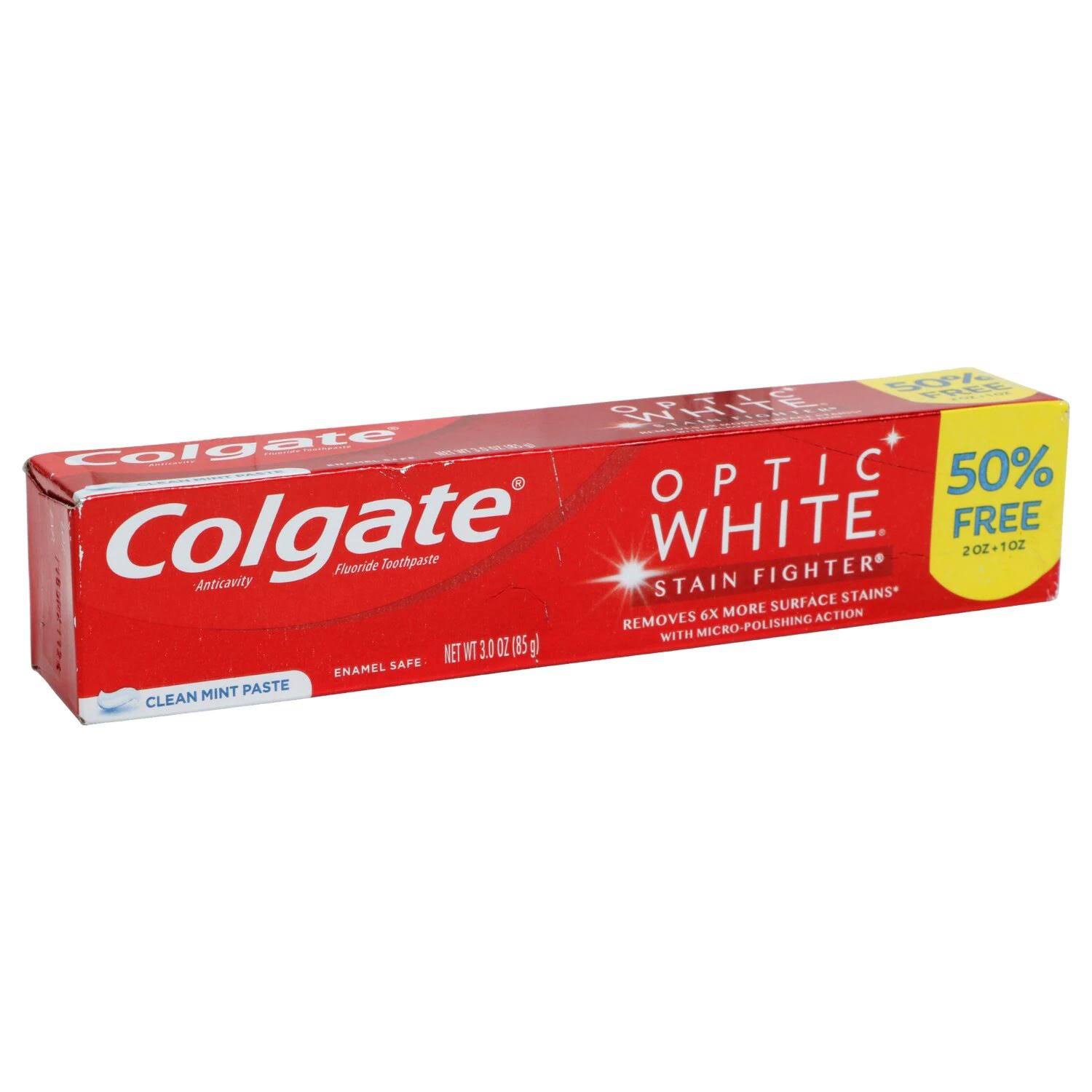 Colgate Optic White Toothpaste, 3 oz. Clean Mint