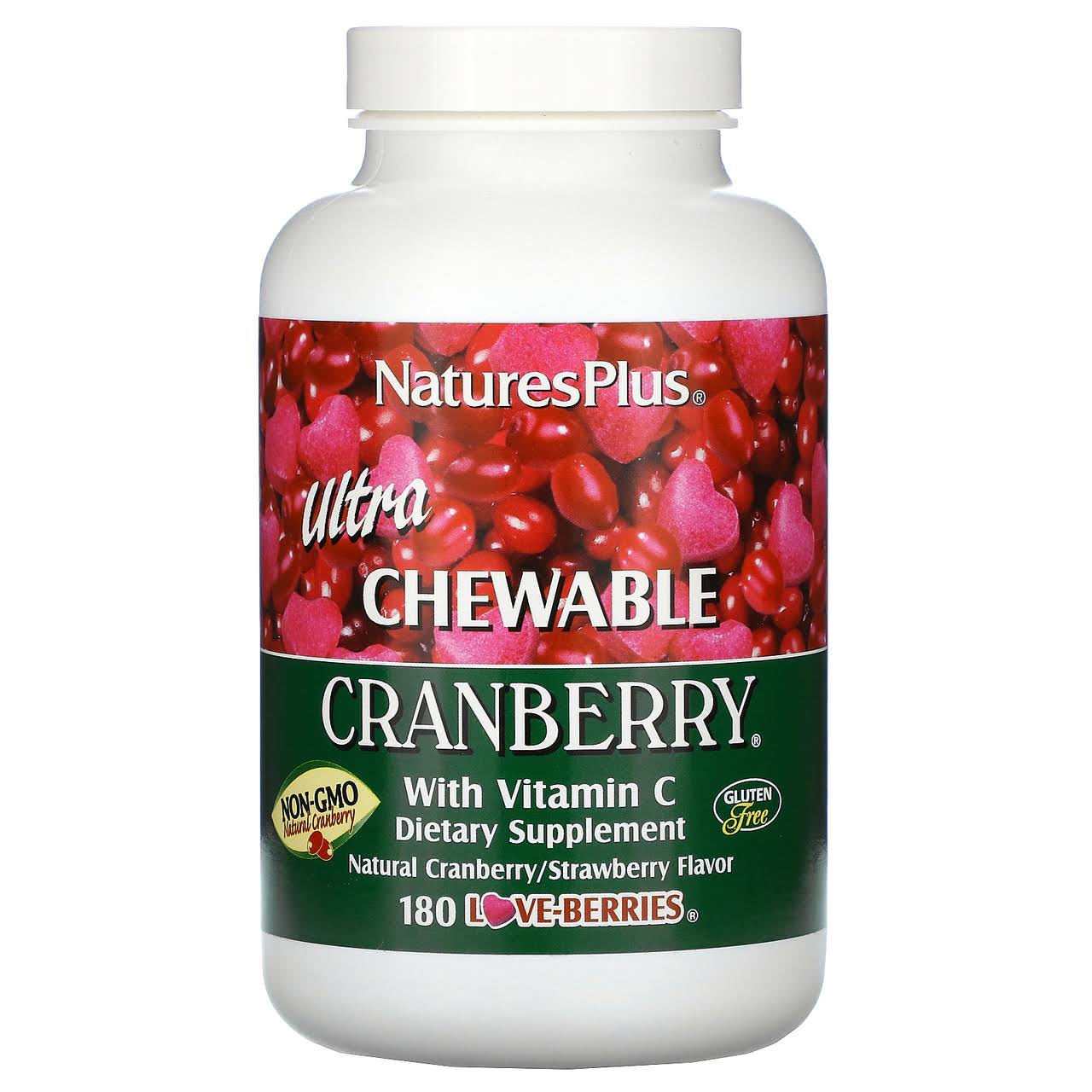 Nature's Plus Ultra Chewable Cranberry Supplement - 180 Count