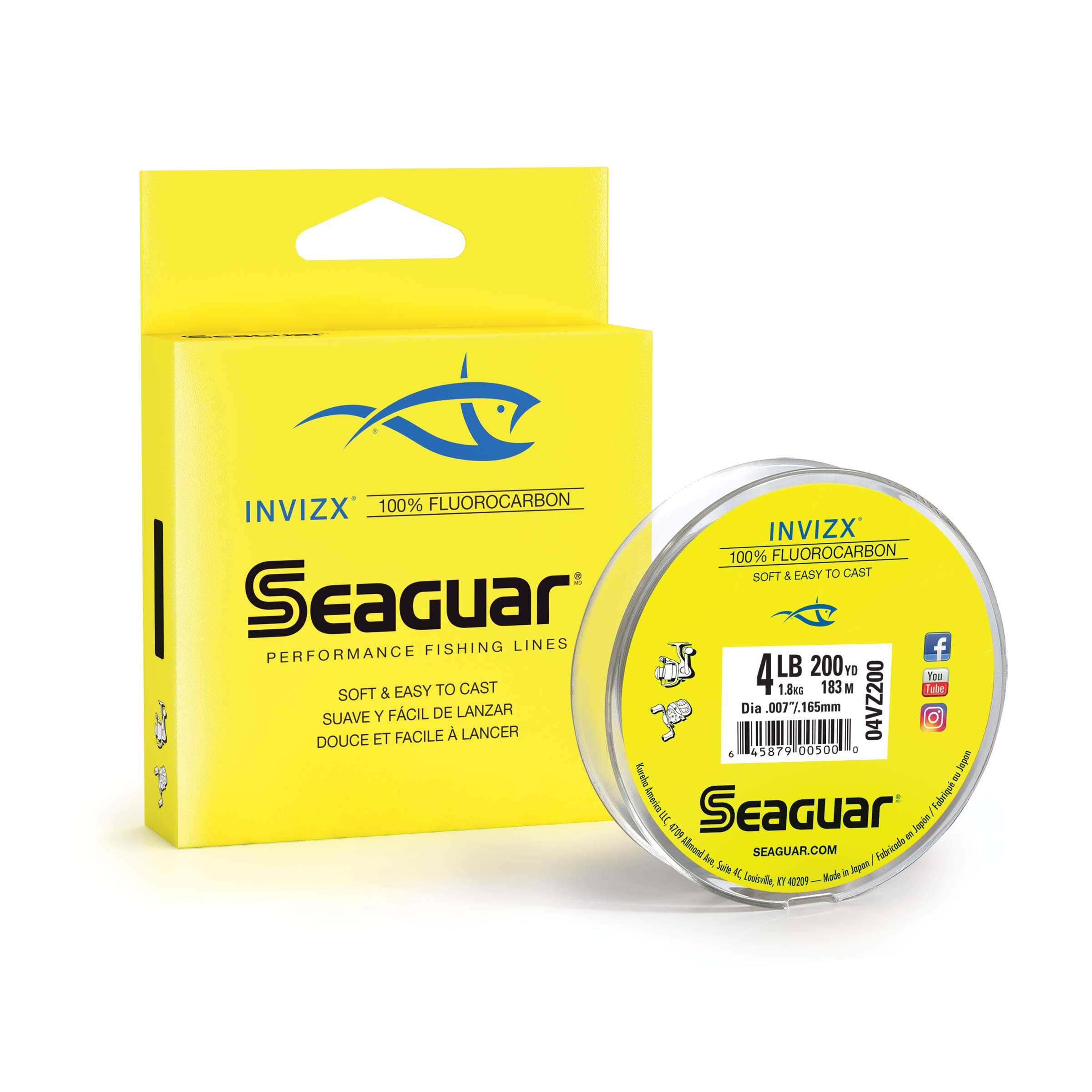 Seaguar InvizX Fluorocarbon Fishing Line - 12lb, 200yd