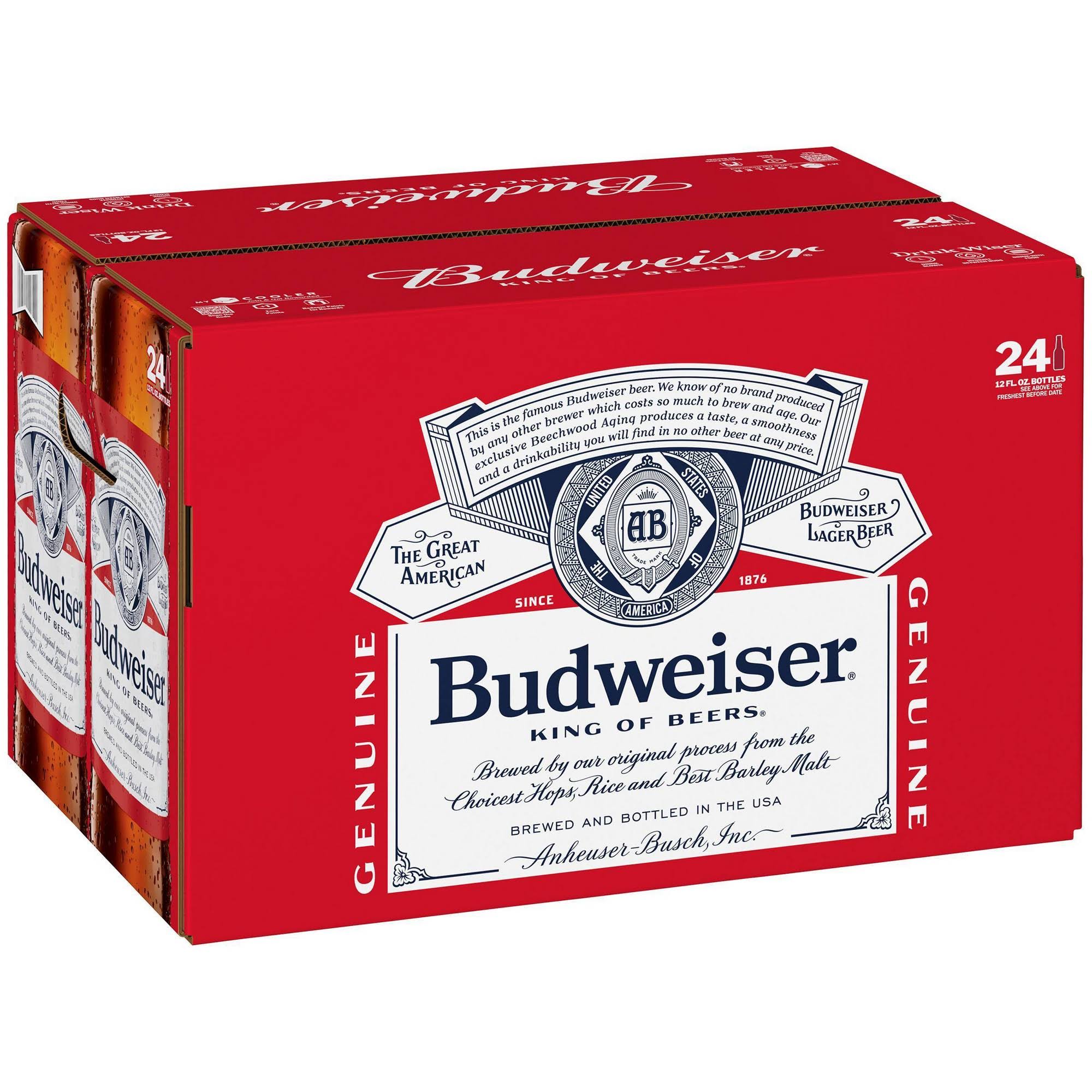 Budweiser Beer - 24 Bottles