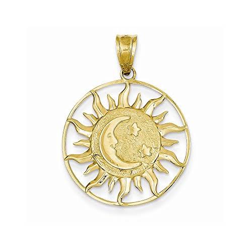 Top 10 Jewelry Gift 14K Polished Sun with Moon & Star Charm