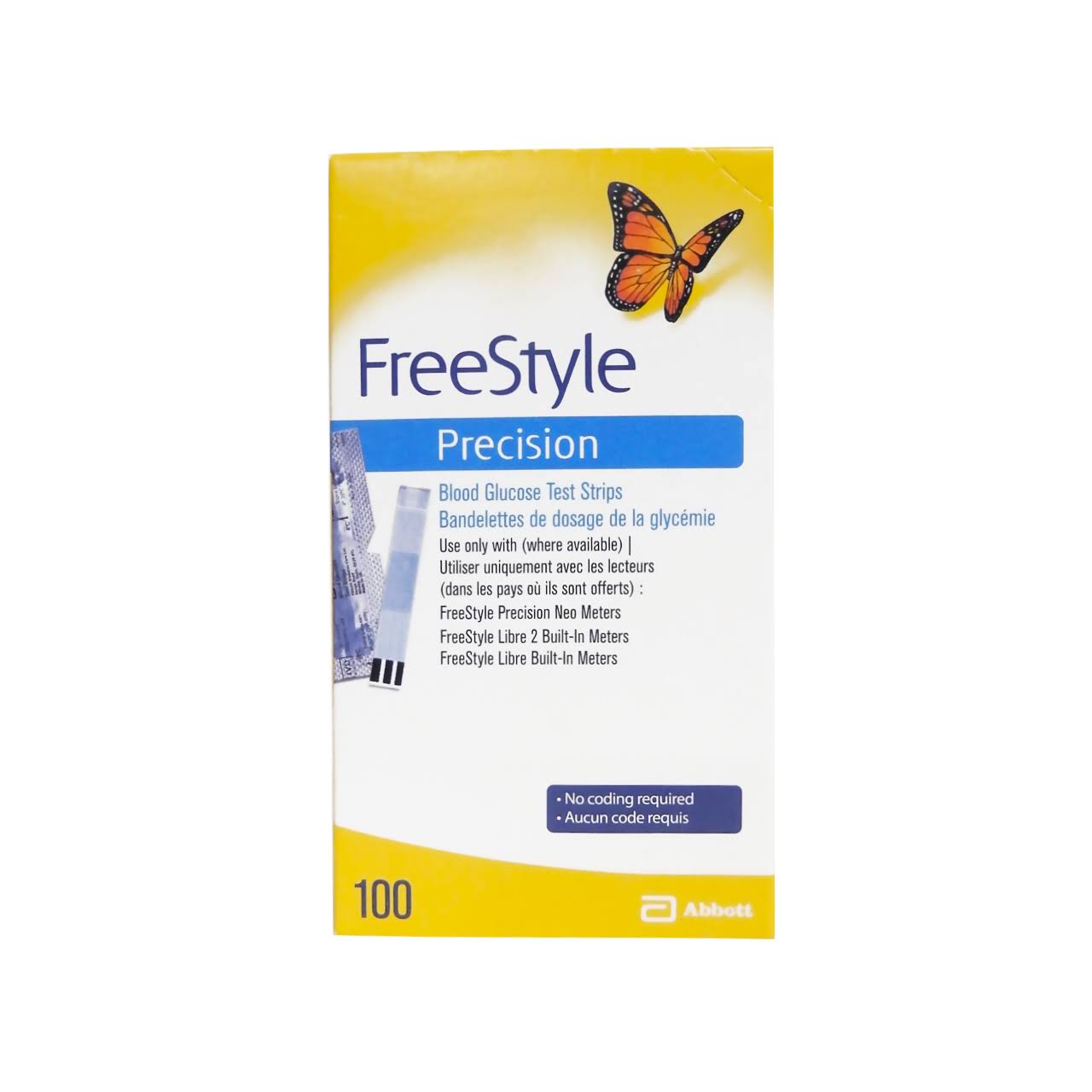 Freestyle Precision Glucose Test Strips - 100ct