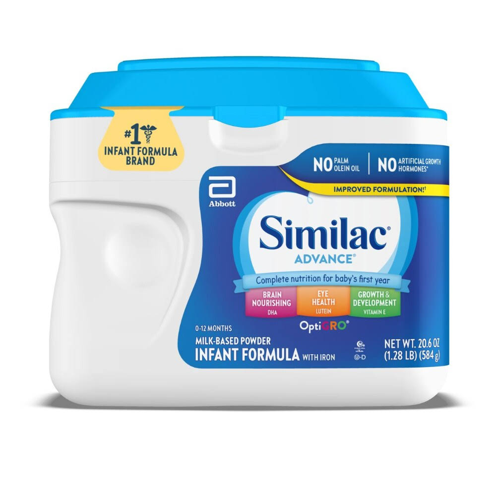 Similac Advance Infant Formula with Iron, Milk-Based Powder, 0-12 Months - 20.6 oz
