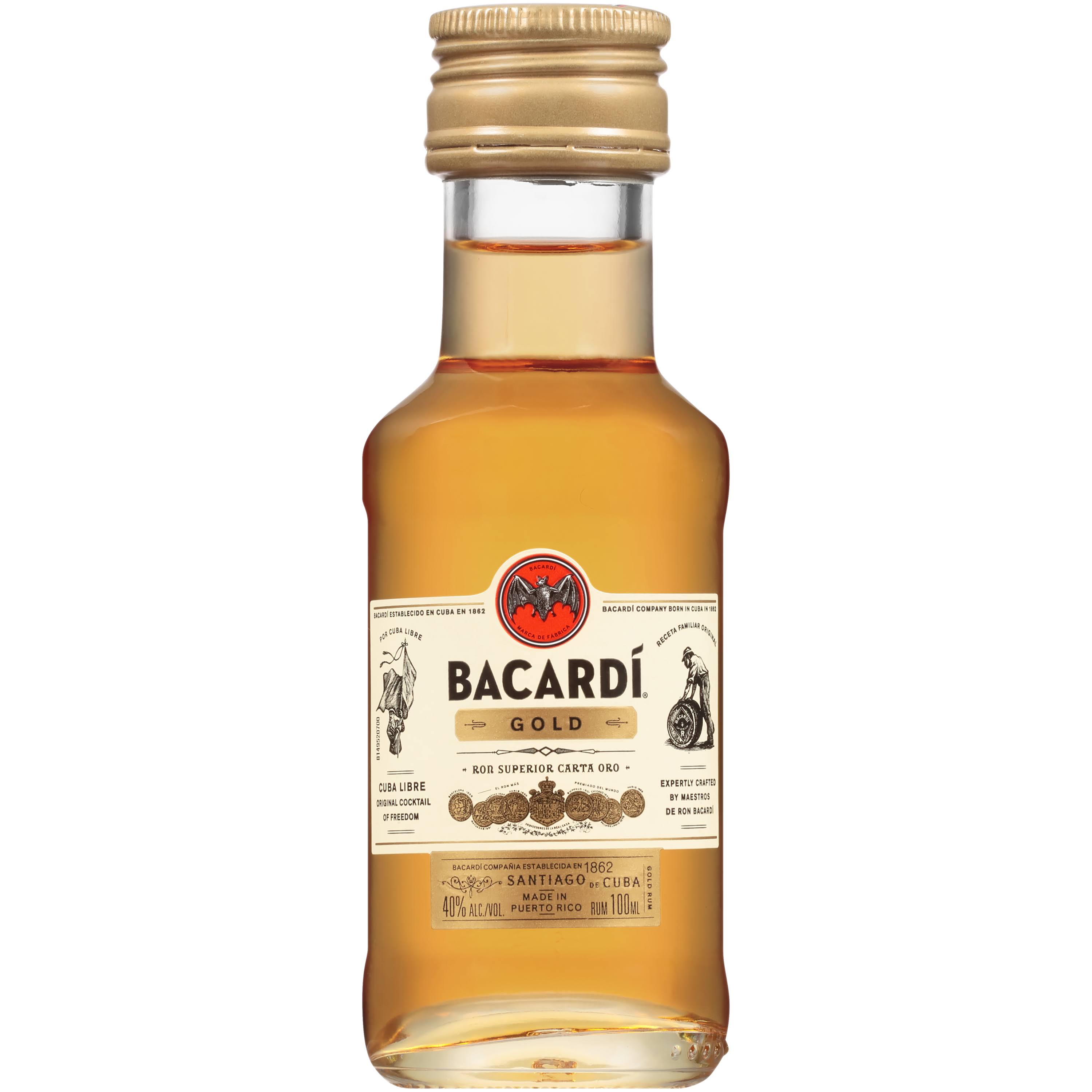 Bacardi Gold Puerto Rican Rum - 100 ml