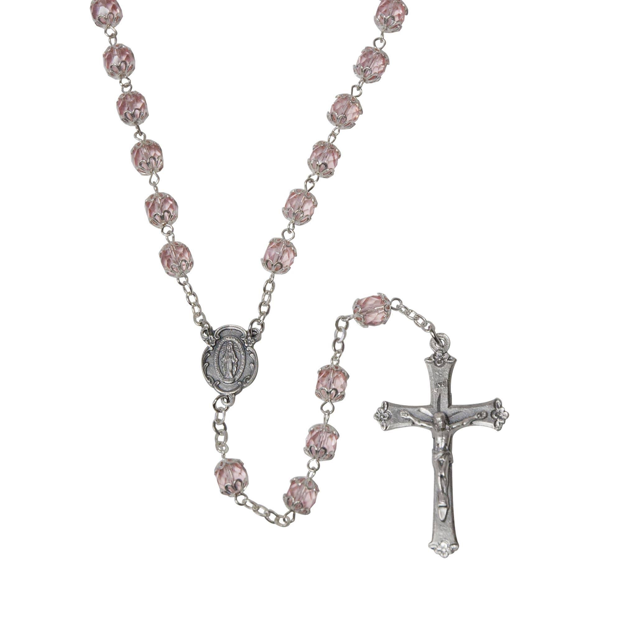 7mm Capped Rose Rosary
