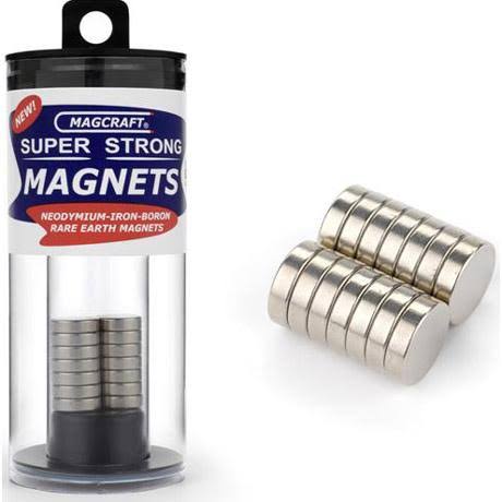 Magcraft NSN0802 Rare Earth Disc Magnets - 1/2" X 1/8", 14 Count