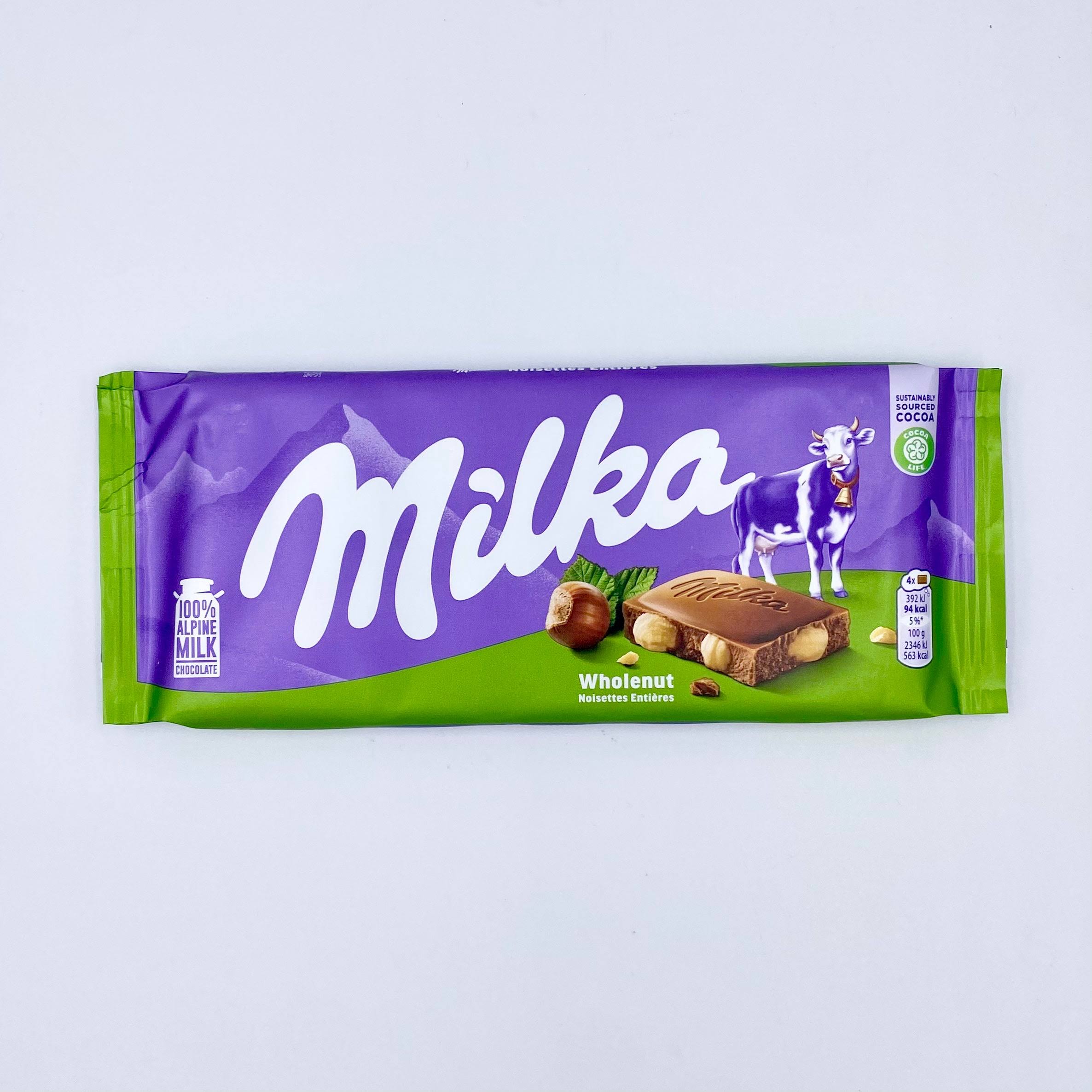 Milka Whole Hazelnut Chocolate Bar - 100g