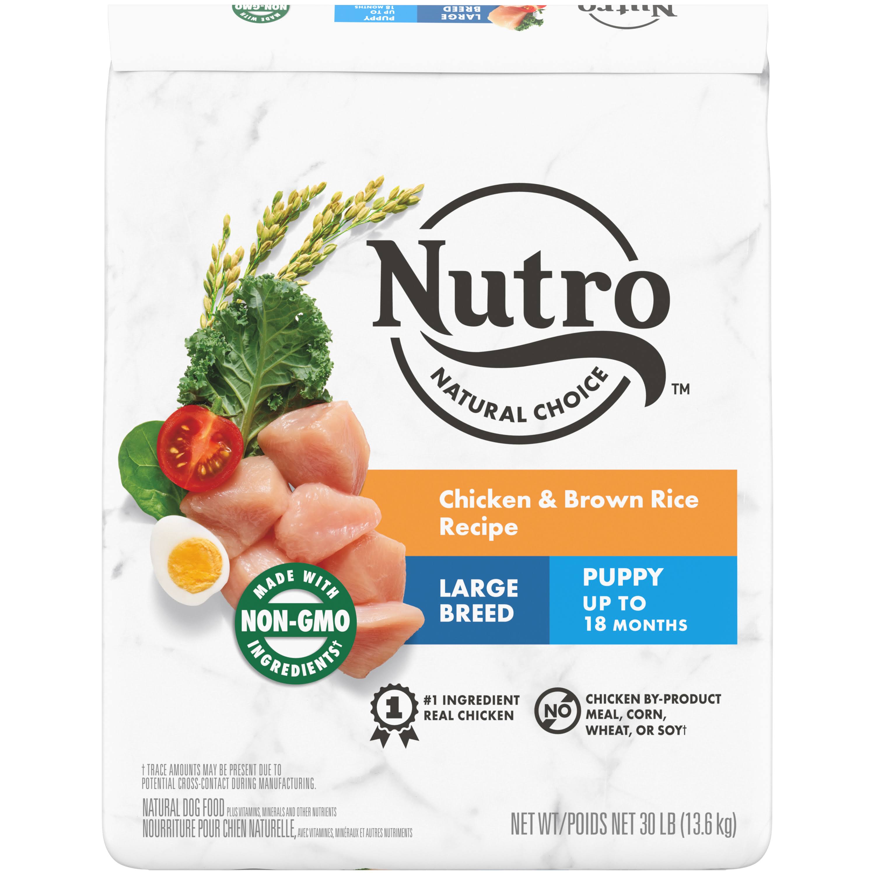 Nutro Wholesome Essentials Large Breed Puppy Food - Chicken, Brown Rice & Sweet Potato Recipe, 30lb