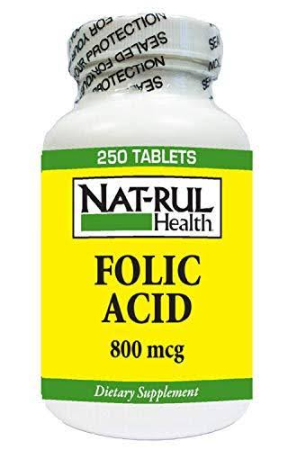 Natrul Health Folic Acid Supplement - 800MCG, 250ct