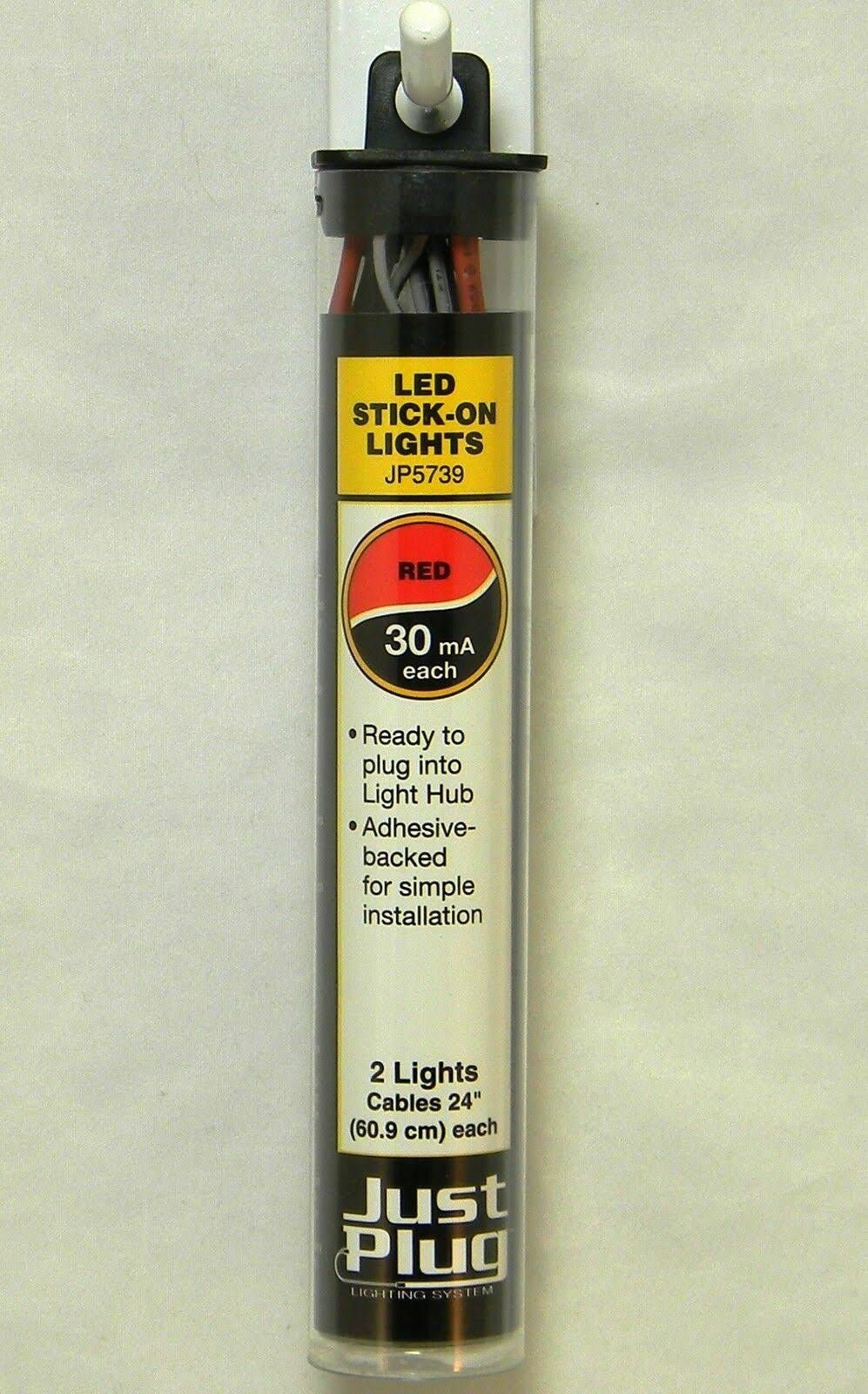Woodland Scenics Just Plug LED Stick On Lights - Red, 2ct